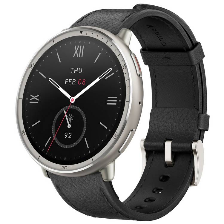 Amazfit Active 2 Premium smart watch black leather - British product