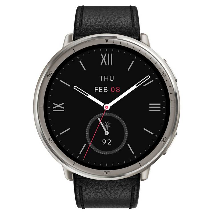 Amazfit Active 2 Premium smart watch black leather - British product