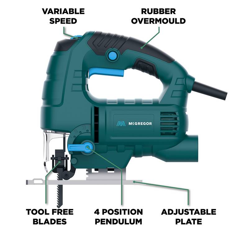 McGregor 710W jigsaw power tool - British product