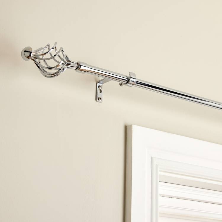 Argos Home chrome extendable curtain pole 120-210cm (British brand)