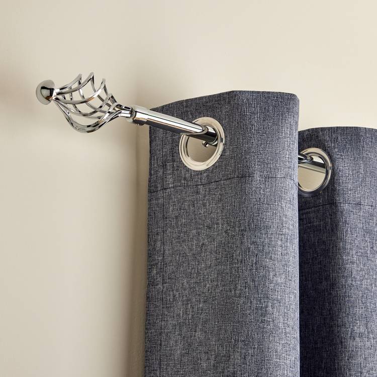 Argos Home chrome extendable curtain pole 120-210cm (British brand)