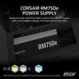 Corsair RM750e modular ATX PSU 750W (British brand)