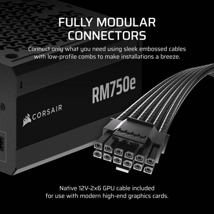 Corsair RM750e modular ATX PSU 750W (British brand)