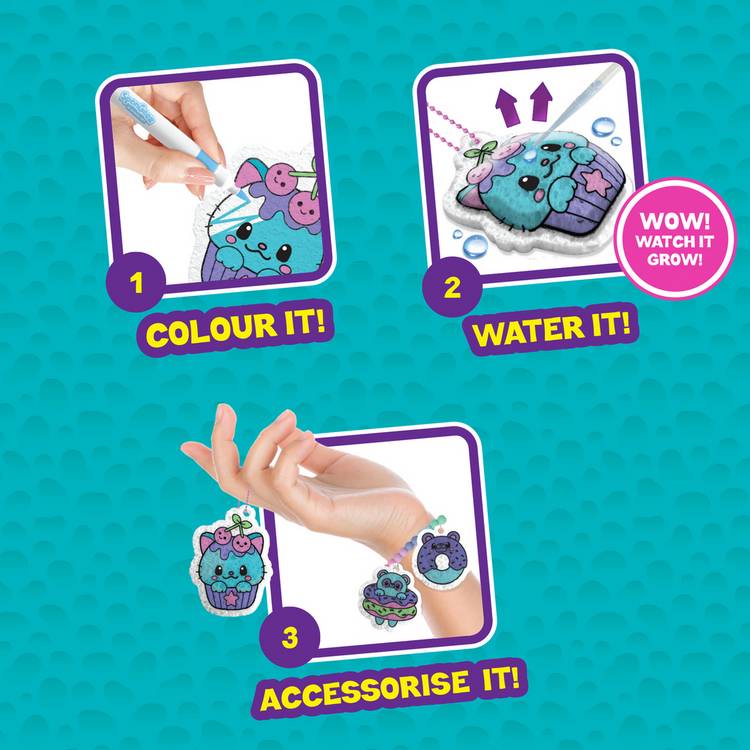 Spongeez Foodie Squishy Sponge Set craft kit with pens and keychains, UK version