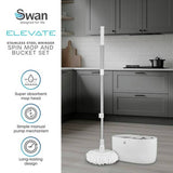 Swan Elevate spin mop and bucket set, the UK version
