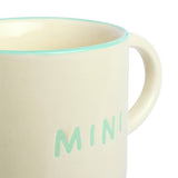 Argos Home green mini text decal ceramic mug 120ml, imported from the UK