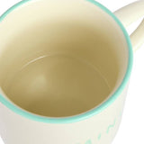 Argos Home green mini text decal ceramic mug 120ml, imported from the UK