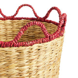 Habitat Woven Seagrass Basket Red Wiggle Edge - British product