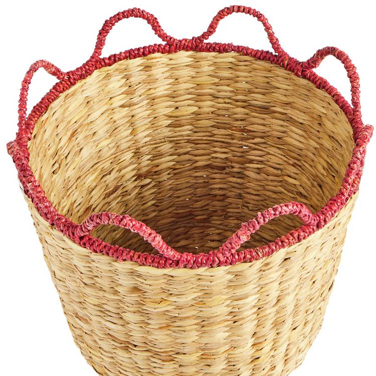 Habitat Woven Seagrass Basket Red Wiggle Edge - British product