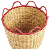 Habitat Woven Seagrass Basket Red Wiggle Edge - British product