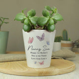 Butterfly small plant pot personalised ceramic - British product