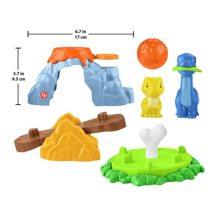 Fisher-Price Little People Spin & Play dinosaur playset, imported from the UK