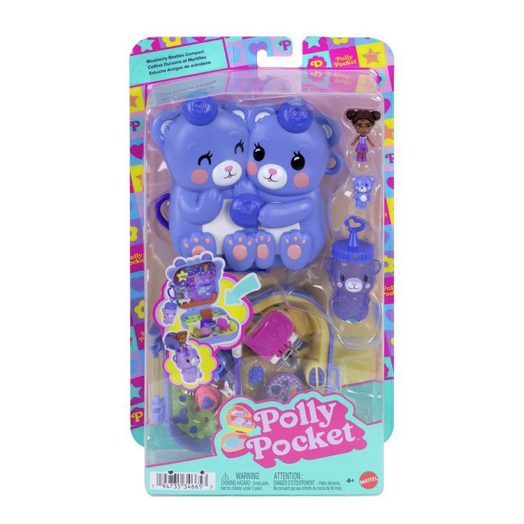 Polly Pocket doll playset Blueberry Besties compact (British brand)
