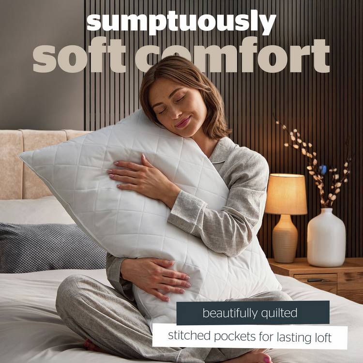 Silentnight luxury quilted duck feather medium pillow - British product