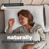 Silentnight luxury quilted duck feather medium pillow - British product