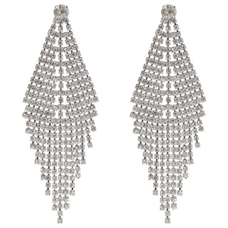 Liars & Lovers crystal chandelier drop earrings (British brand)