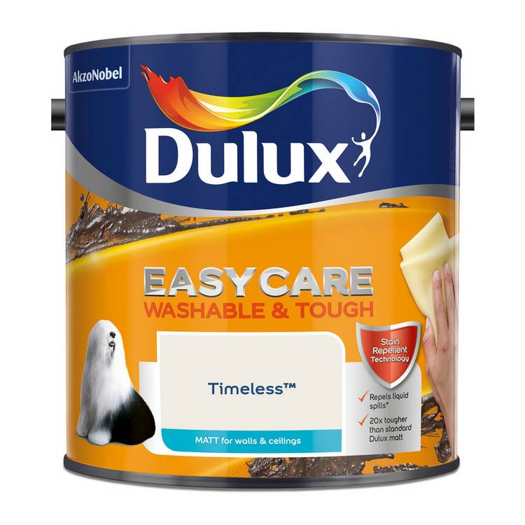 Dulux Easycare Washable & Tough Matt Paint Timeless 2.5L (British brand)