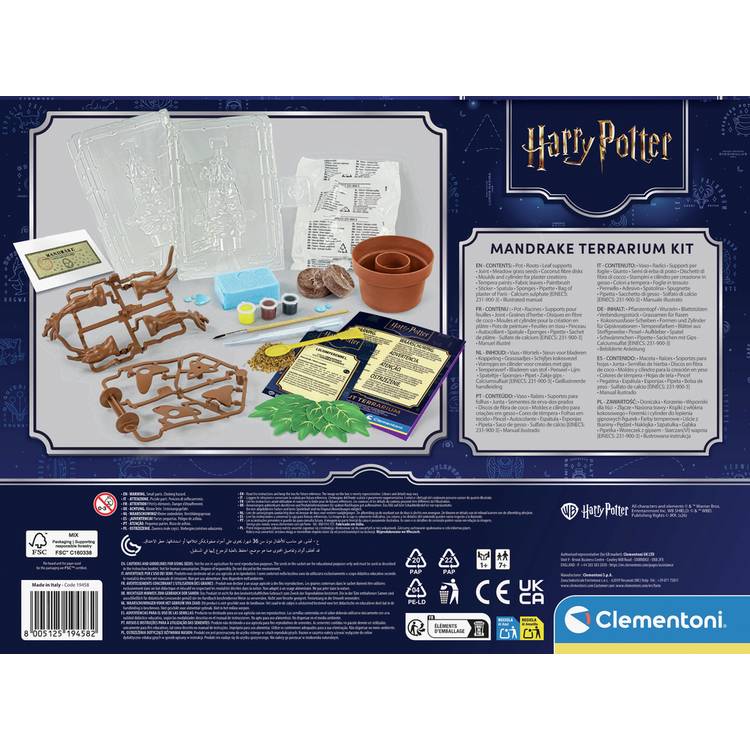 Harry Potter Mandrake growing kit with plaster and paints (British brand)