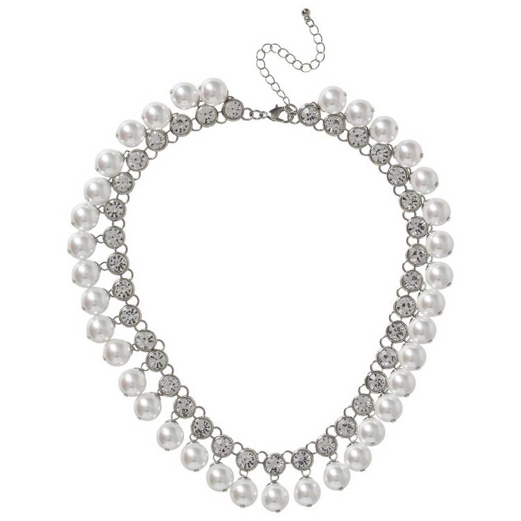Liars & Lovers statement necklace pearl crystal 10-inch, UK version