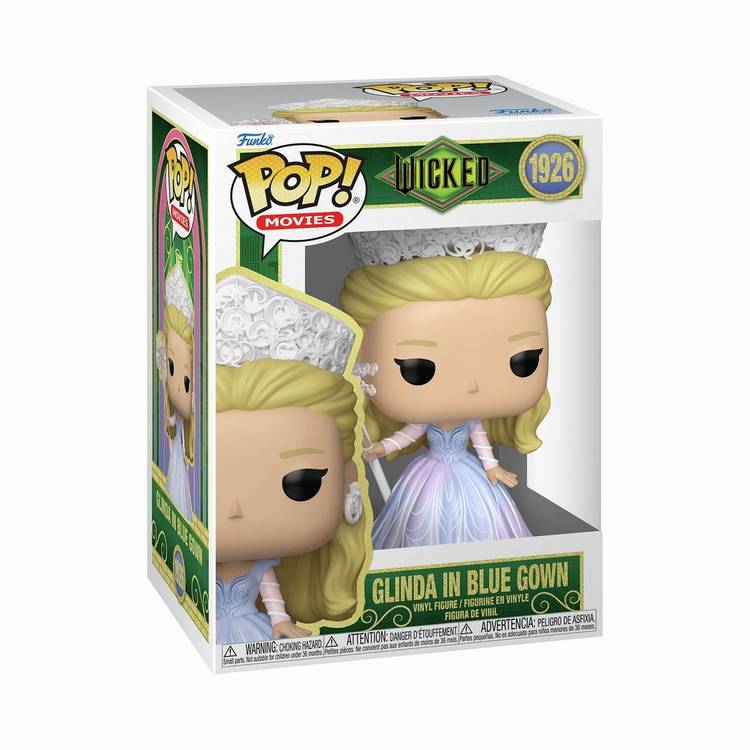 Funko POP! Glinda Wicked figure in blue gown 11.9cm (British brand)