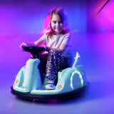 Xootz Dizzy Dodger Bumper Car Mint Green ride-on toy, imported from the UK