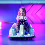 Xootz Dizzy Dodger Bumper Car Mint Green ride-on toy, imported from the UK