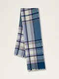 Mulberry Mega Check scarf in Poplin Blue/Ecru, UK version