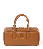 Miu Miu Arcadie top-handle bag in calfskin leather, imported from the UK