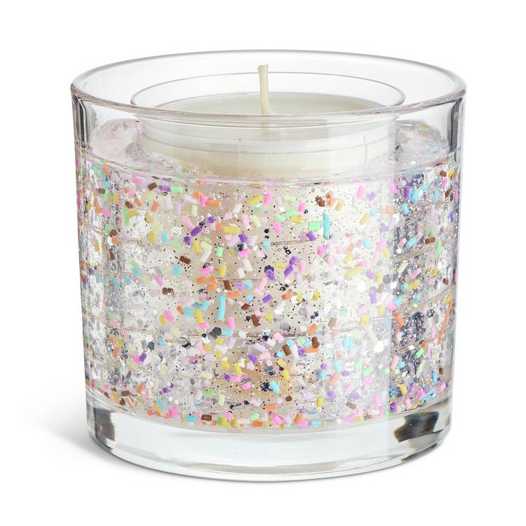 Argos Home Funfetti gel candle patchouli amber 10cm, UK version