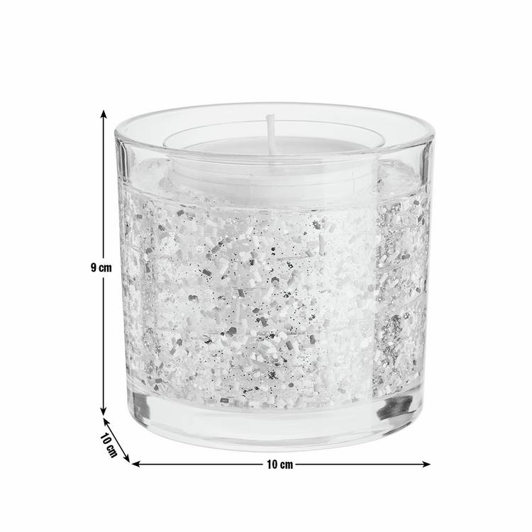Argos Home Funfetti gel candle patchouli amber 10cm, UK version