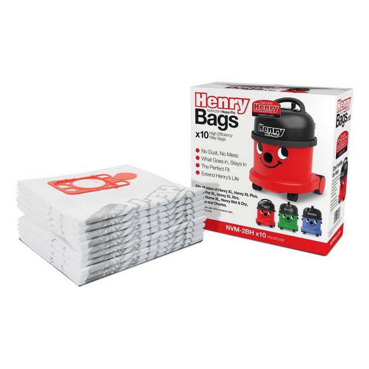 Henry HepaFlo XL filter dust bags 10 pack, UK version