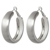 Argos Liars & Lovers Silver Tone Brushed Hoop Earrings- Buy online at McGrocer