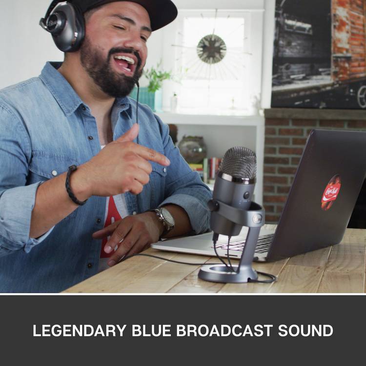 Blue Yeti Nano grey USB microphone (British brand)