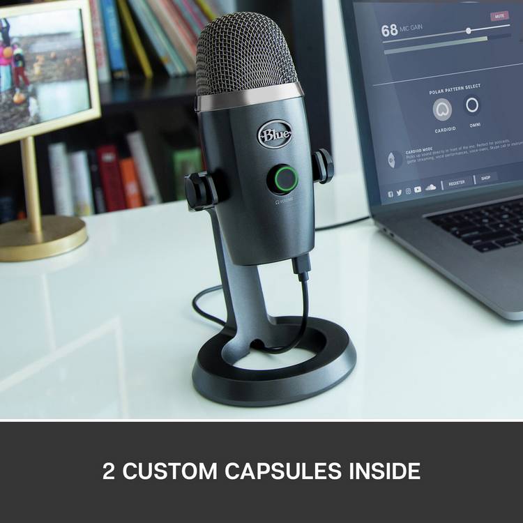 Blue Yeti Nano grey USB microphone (British brand)