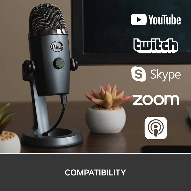 Blue Yeti Nano grey USB microphone (British brand)