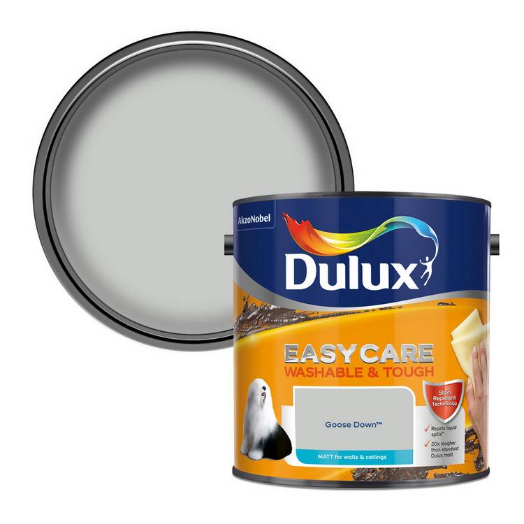 Dulux Easycare washable matt paint Goose Down 2.5L - British product