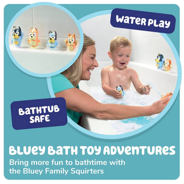 Bluey Family Bath Squirters 4-pack - British product