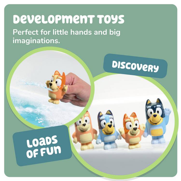Bluey Family Bath Squirters 4-pack - British product