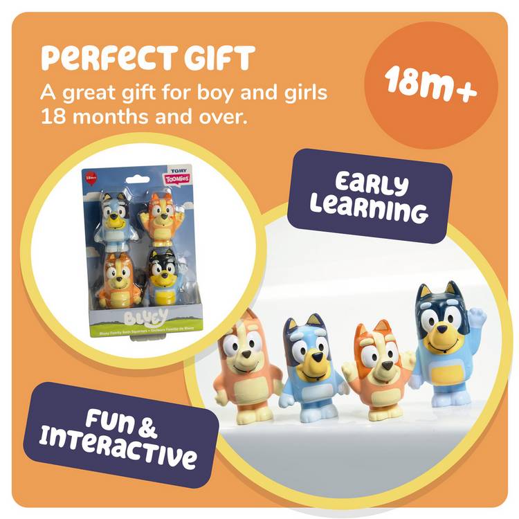 Bluey Family Bath Squirters 4-pack - British product