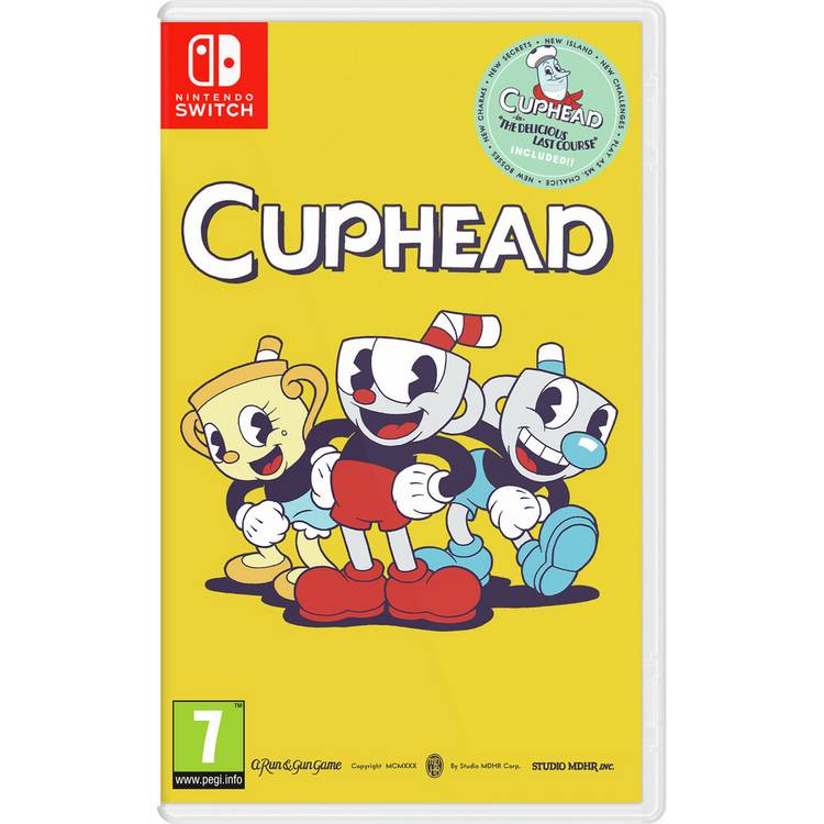 Nintendo Switch game Cuphead with Delicious Last Course expansion, UK version