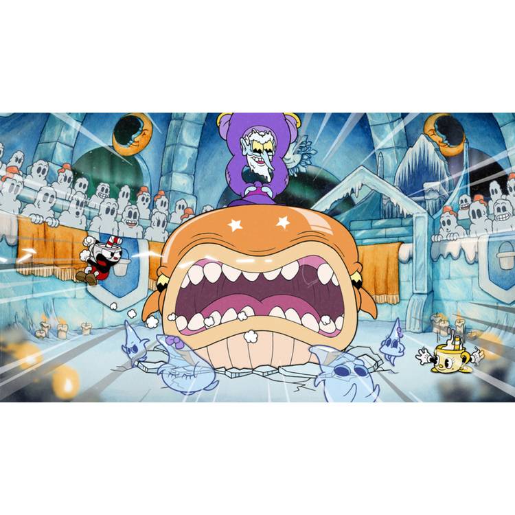 Nintendo Switch game Cuphead with Delicious Last Course expansion, UK version