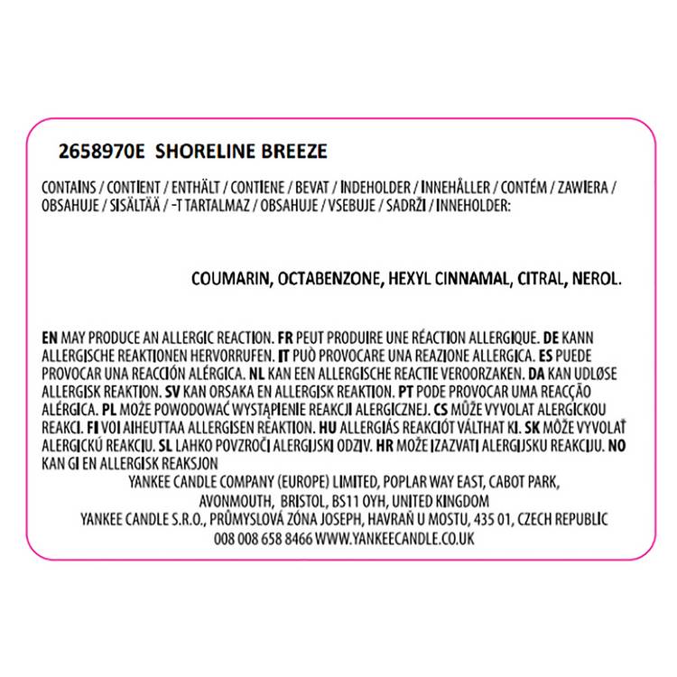 Yankee Candle Shoreline Breeze medium scented jar candle, UK version
