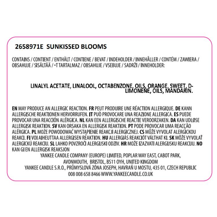 Yankee Candle medium jar candle Sunkissed Blooms, imported from the UK