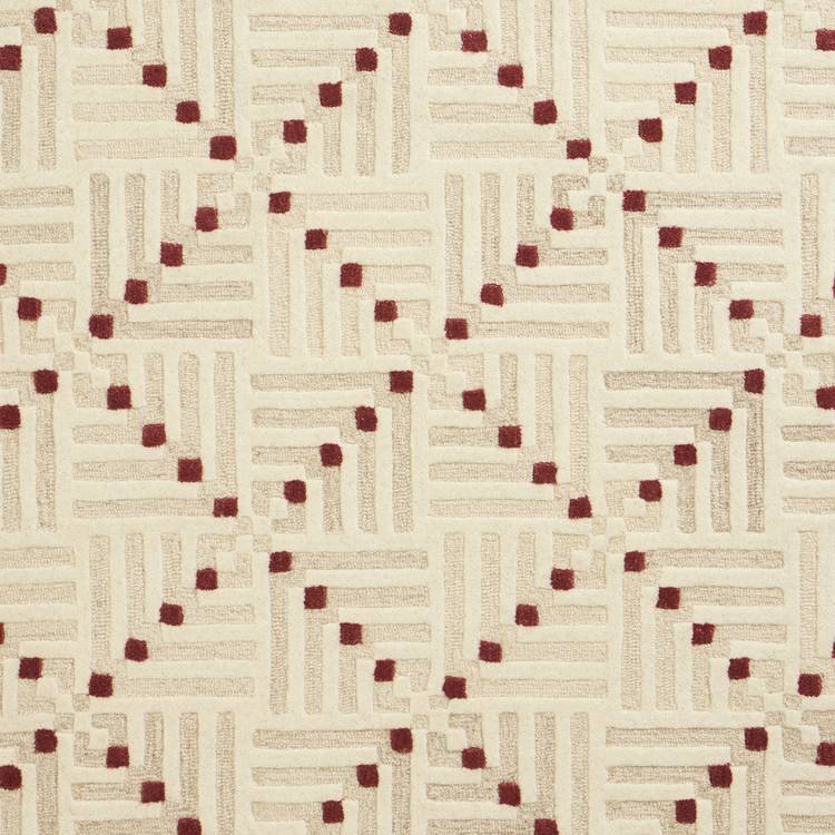 Habitat wool rug crosshatch square beige 120x170cm - British product