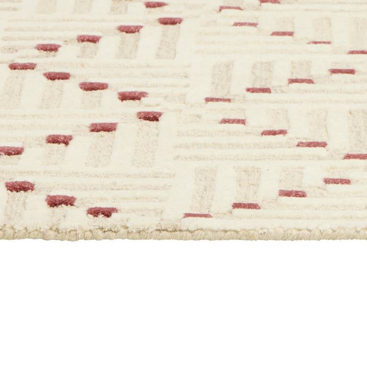 Habitat wool rug crosshatch square beige 120x170cm - British product