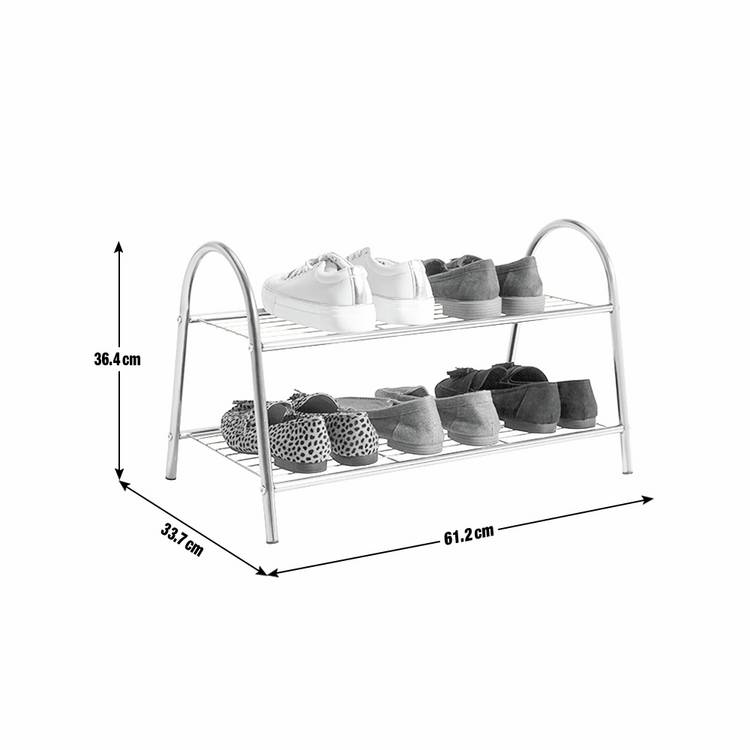 Argos Home Boutique shoe rack black 2 shelf, UK version
