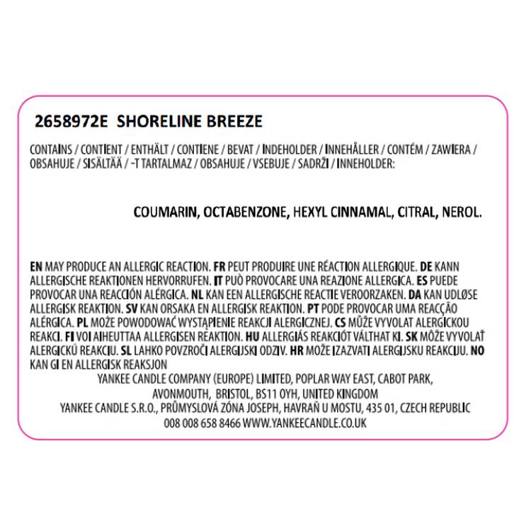 Yankee Candle Shoreline Breeze large scented jar candle (British brand)
