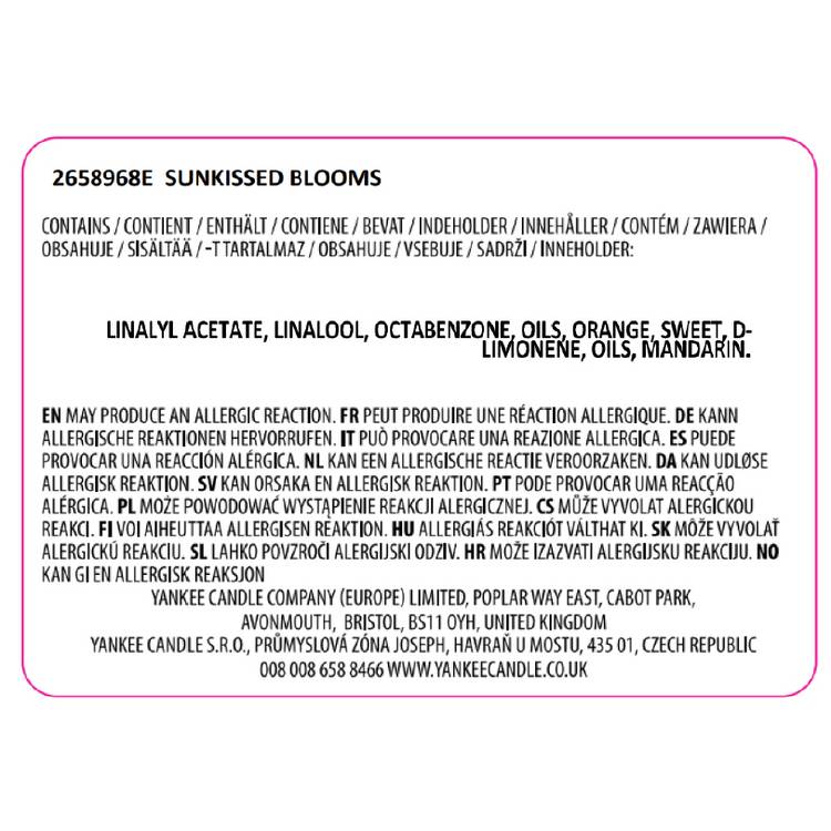 Yankee Candle Sunkissed Blooms large jar candle - British product