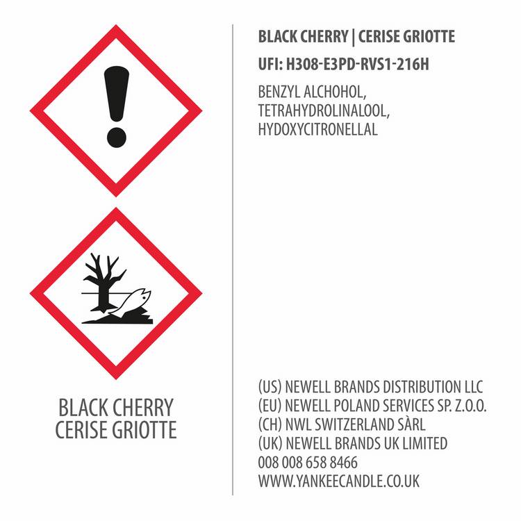 Yankee Candle Black Cherry plug in diffuser refill, UK version