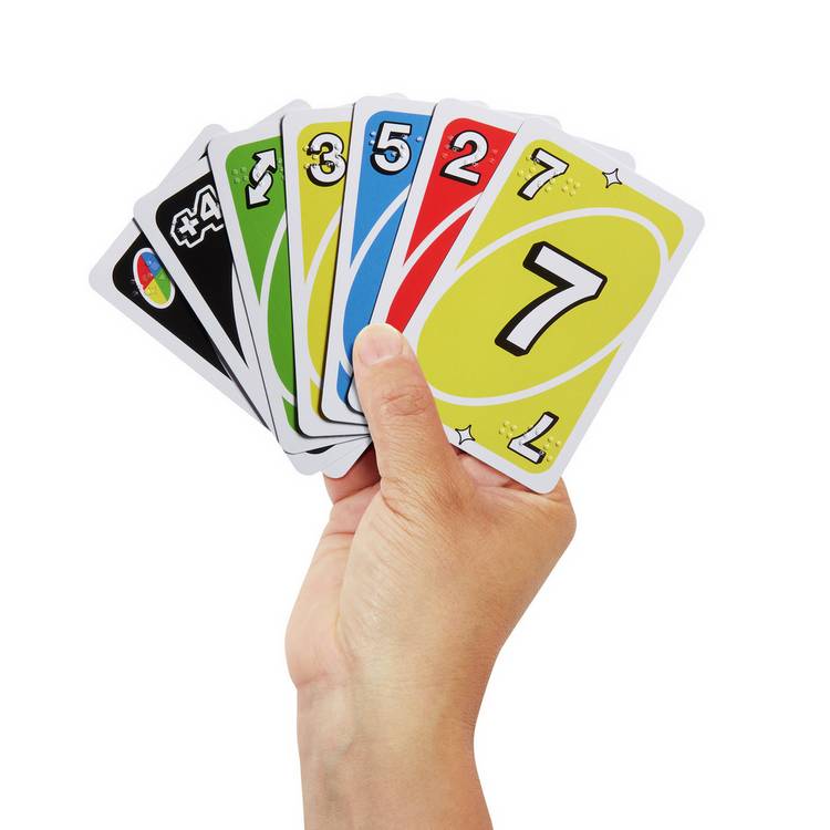 UNO braille card game deck, imported from the UK